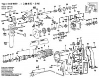 Bosch 0 603 166 903 Csb 650-2 Re Percussion Drill 220 V / Eu Spare Parts